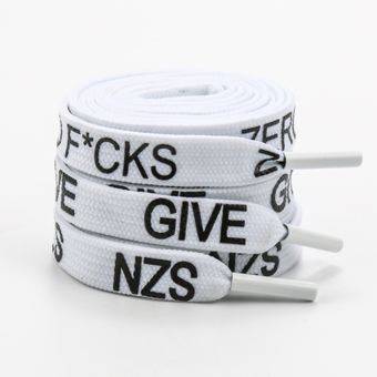 White Sneaker Shoelace Silk-screen Logo Lace-NEL004