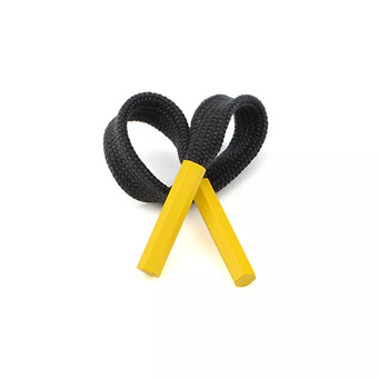 Black Polyester Cord with Yellow Tips-EB155
