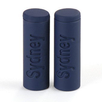 Navy Blue Metal Aglet with Engraving Logo-MA201