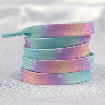Compound Dyeing Flat Polyester Shoelace Shoelaces Shoestrings for Sneakers Skate Shoes Sport Shoes-EB194