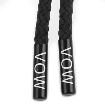 Black Hoodie String with Metal Aglets