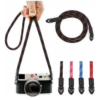 Round Nylon Climbing Rope Shoulder DSLR Camera Neck Strap